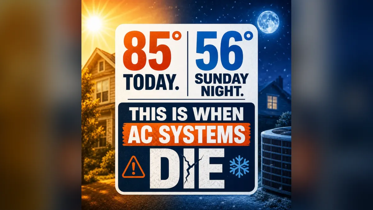 85° Today. 56° Sunday Night. This Is When AC Systems Die