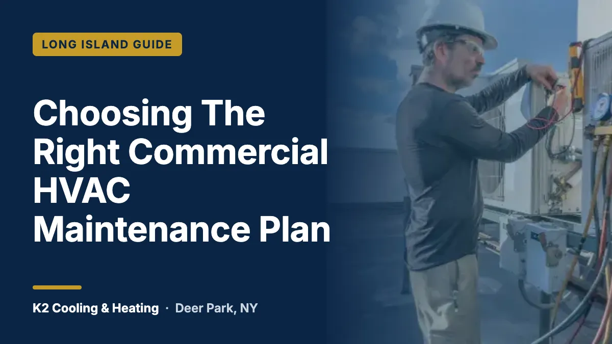 Choosing The Right Commercial HVAC Maintenance Plan