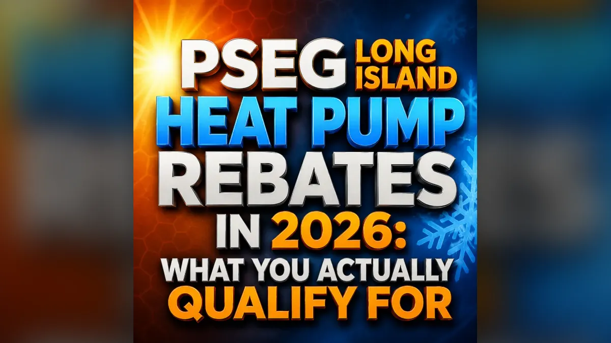 PSEG Long Island Heat Pump Rebates in 2026: What You Actually Qualify For