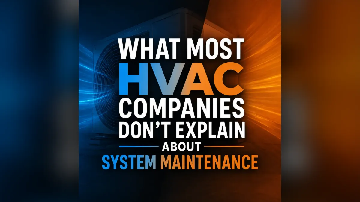 What Most HVAC Companies Don’t Explain About System Maintenance