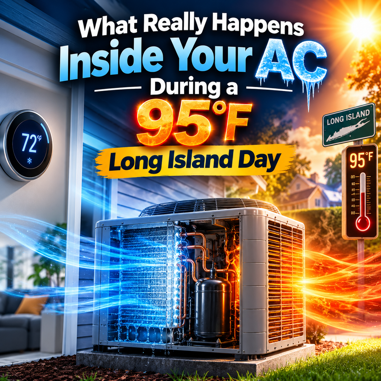 What Really Happens Inside Your AC During a 95°F Long Island Day