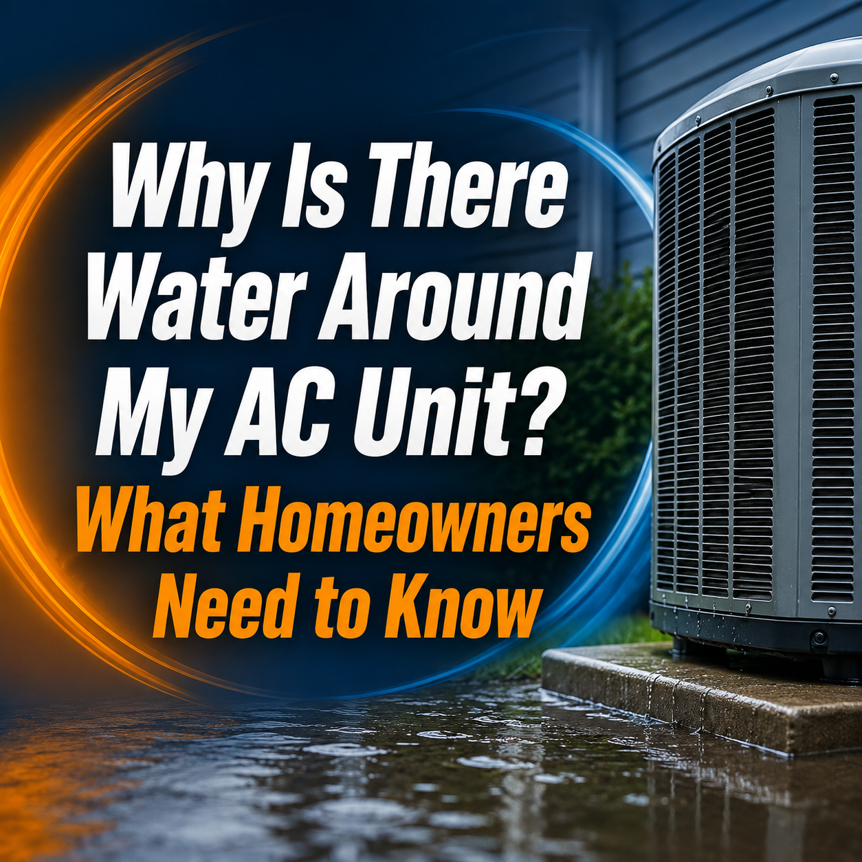 Why Is There Water Around My AC Unit? What Homeowners Need to Know
