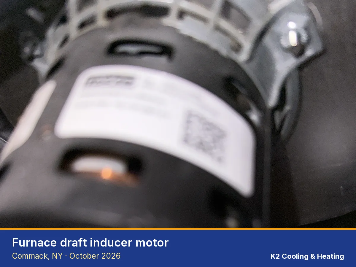 Furnace draft inducer motor in Commack