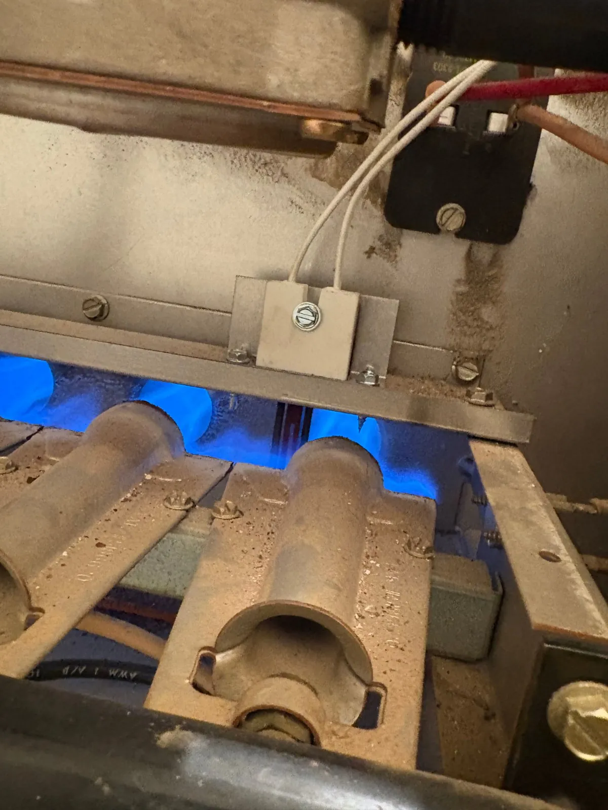 Burners firing after the repair, Commack NY