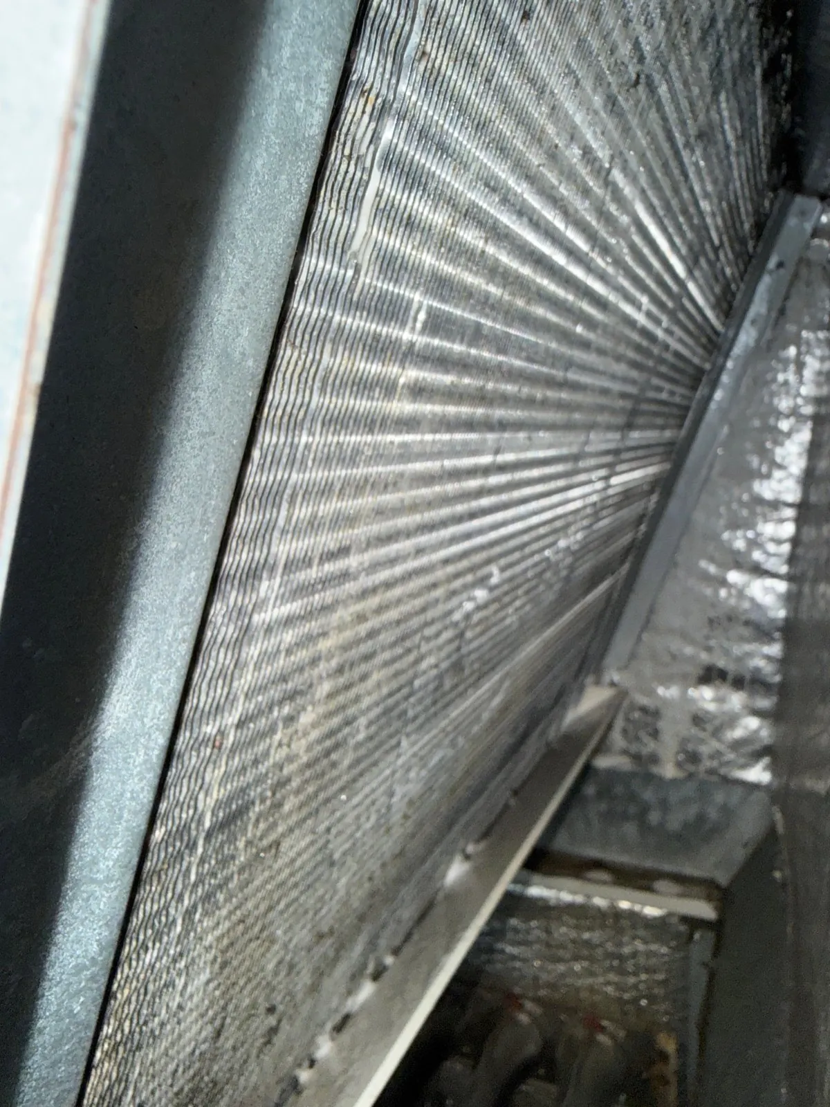 Evaporator coil after the chemical cleaning, Deer Park NY