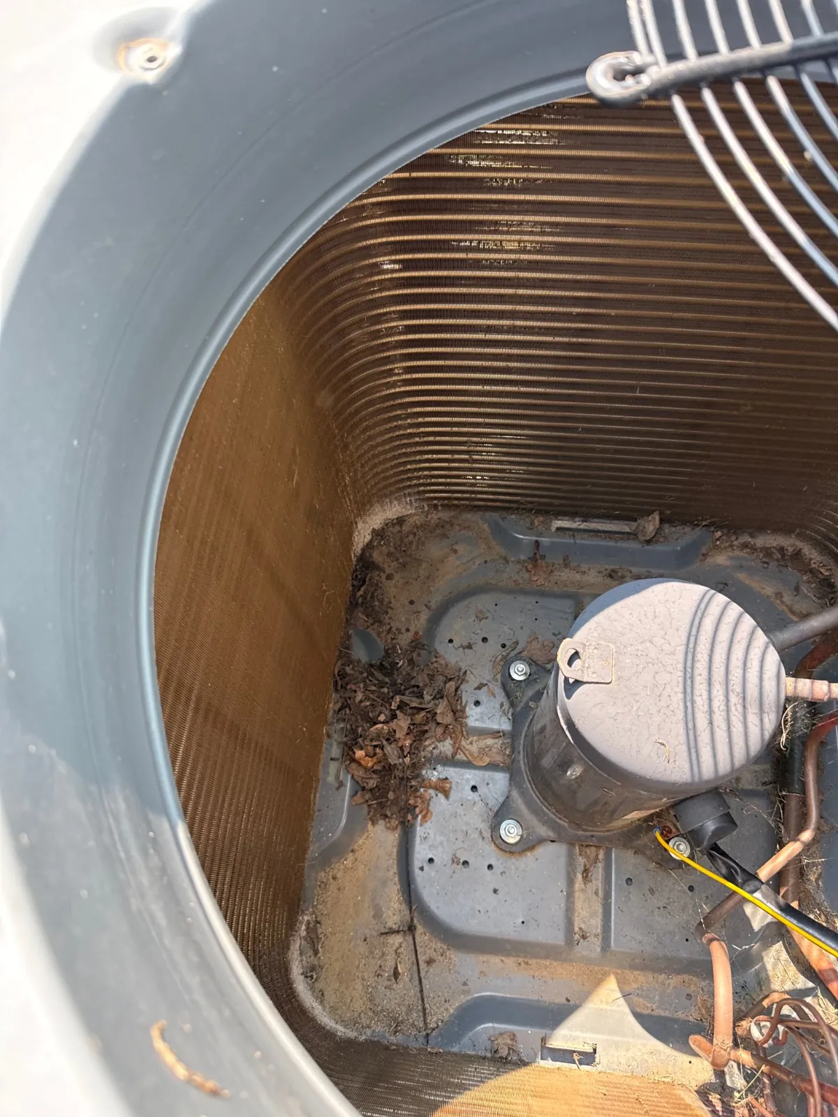 Inside the condenser with the top removed, Deer Park NY