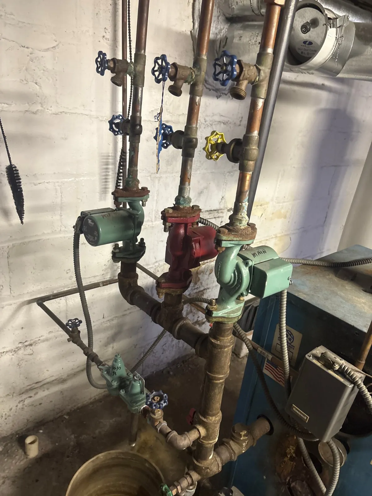 Zone piping and valves on the heating system, Deer Park NY