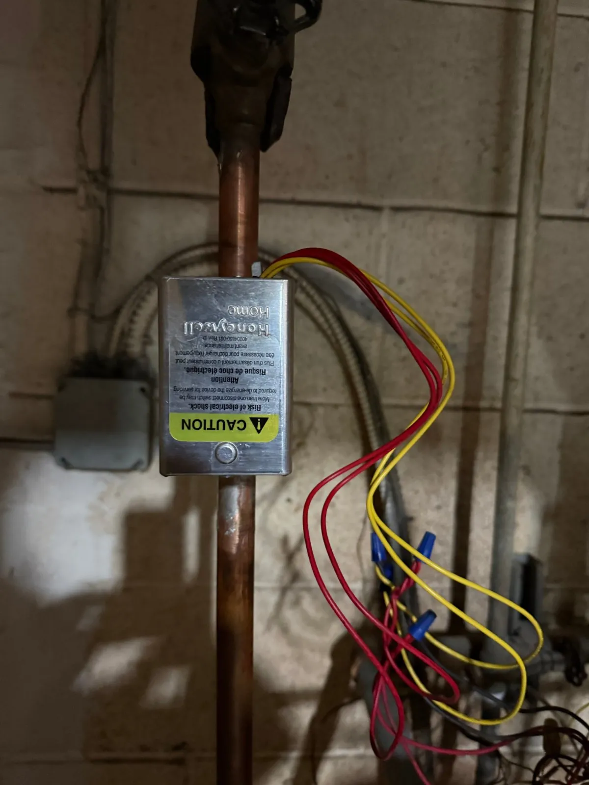 Zone valve wiring on the heating piping, Deer Park NY
