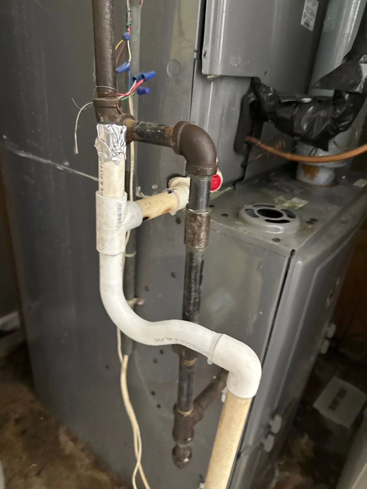 Condensate drain piping with a new trap, Deer Park NY