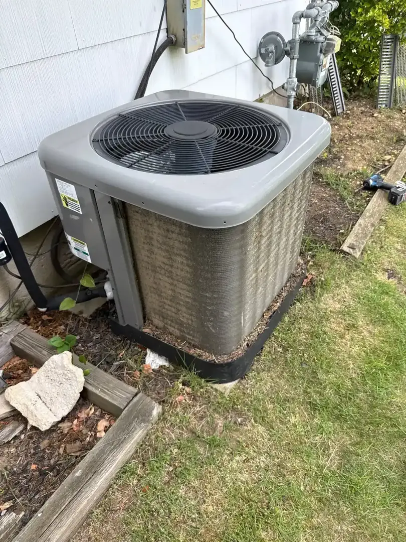 Outdoor condenser after cleaning, Deer Park NY