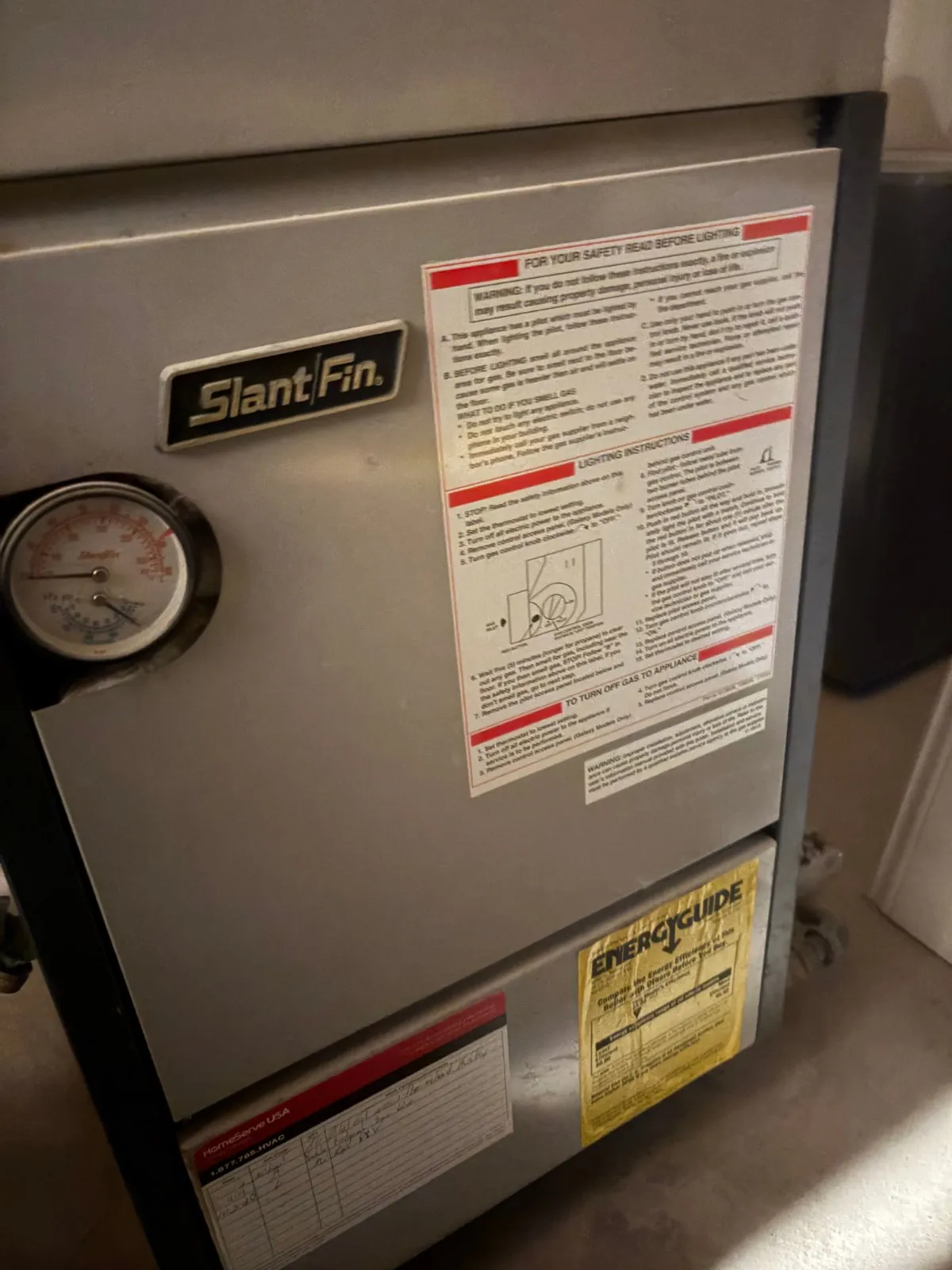 Steam boiler during a tune-up, Deer Park NY