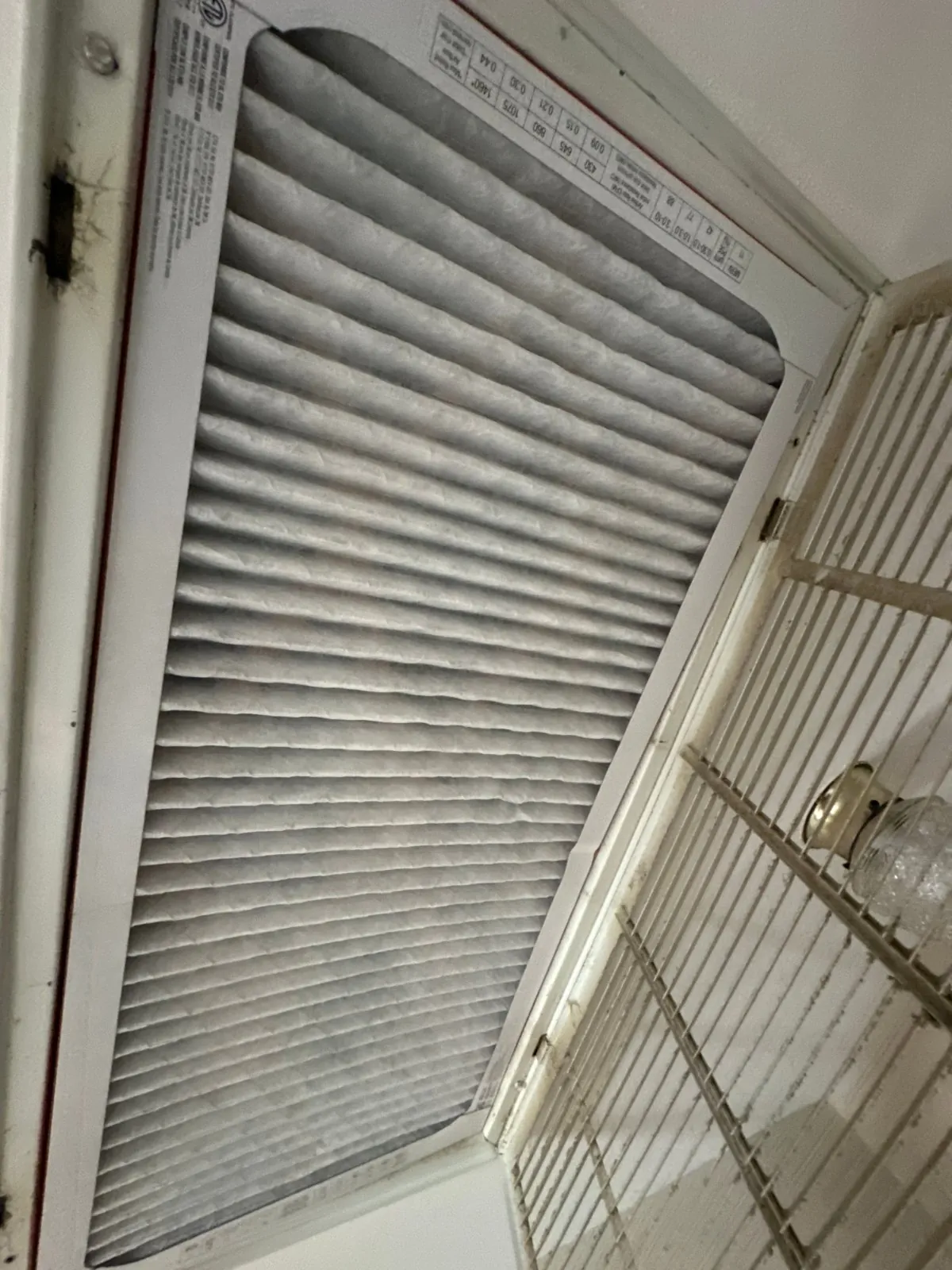 Return air filter checked for blockage, Dix Hills NY