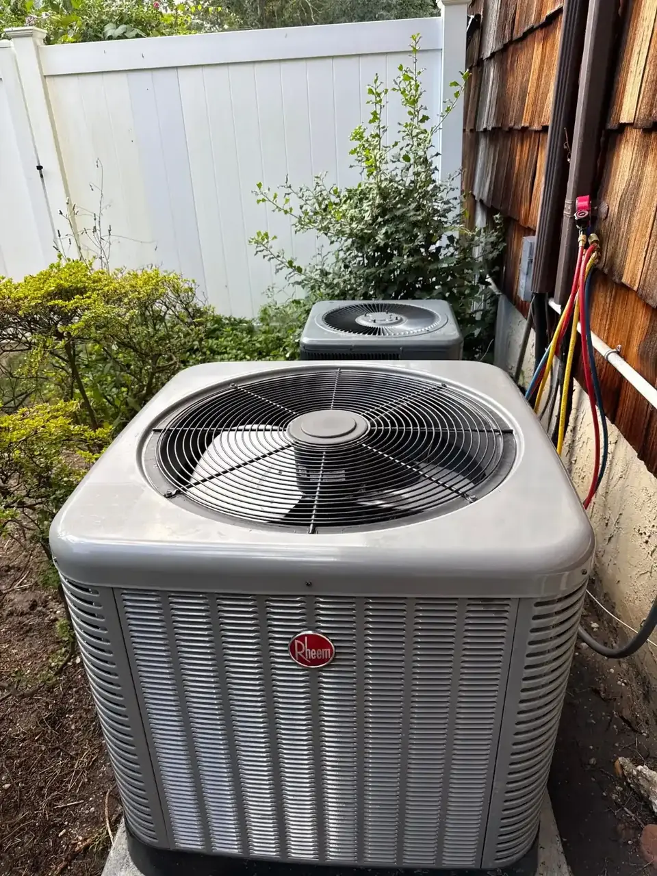 Outdoor condenser after the chemical cleaning, Dix Hills NY