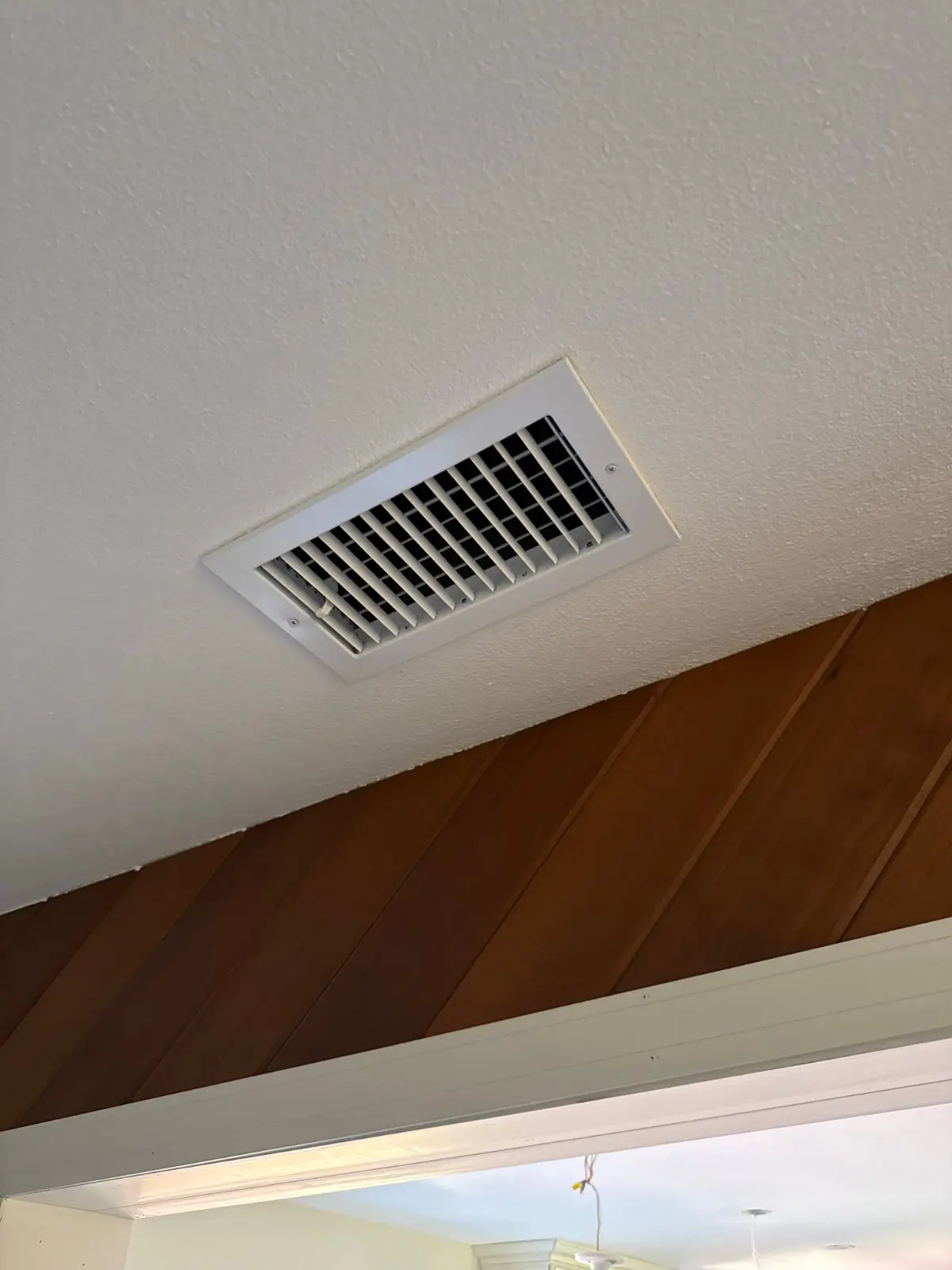 New ceiling supply register after the duct work, Dix Hills NY