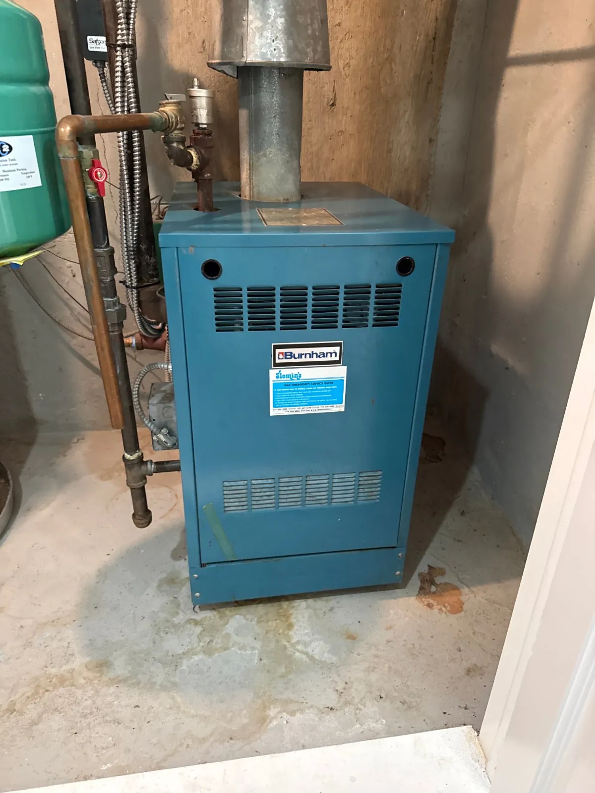 Gas boiler after cleaning