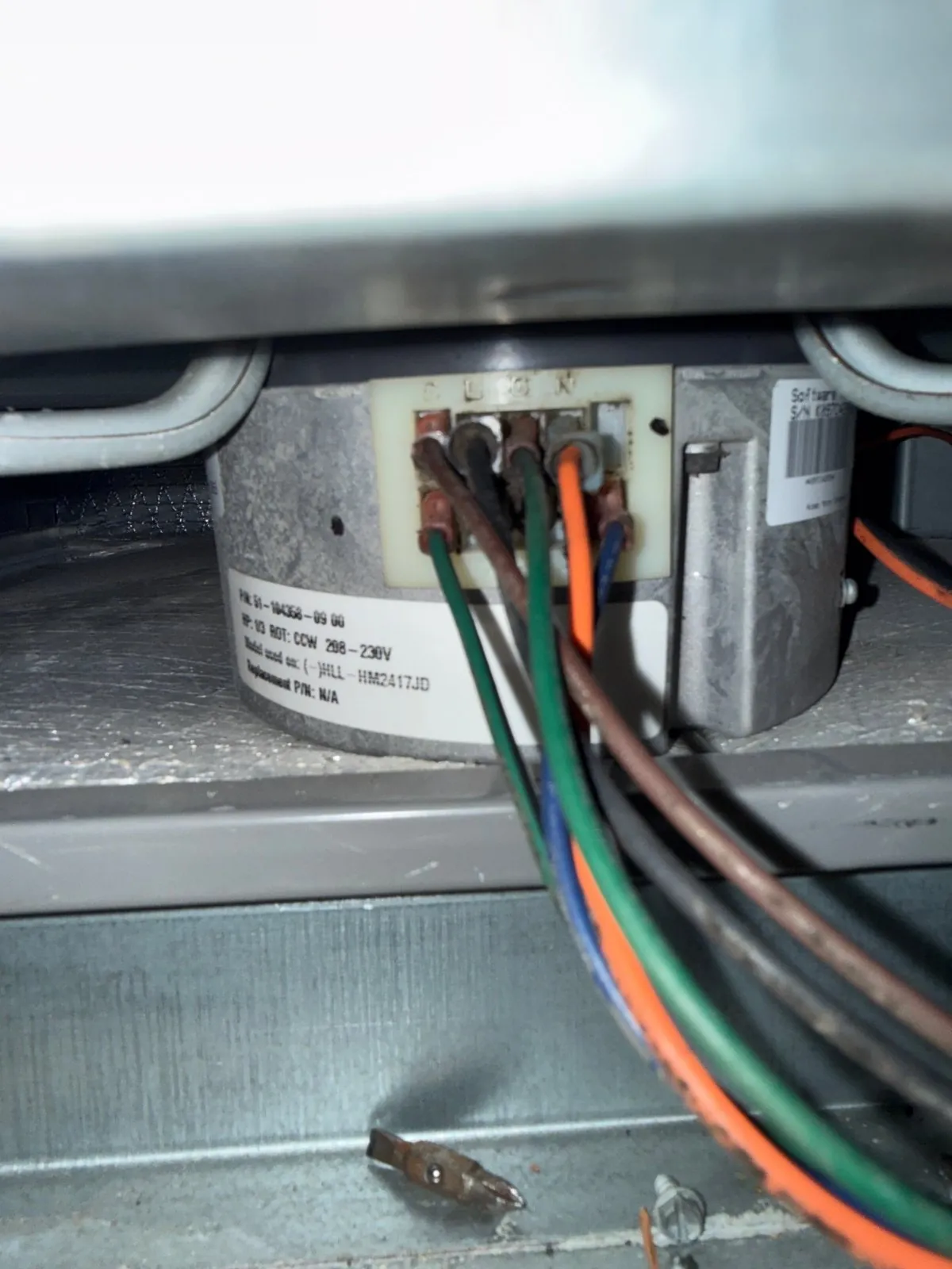 New ECM blower motor installed, Greenlawn NY