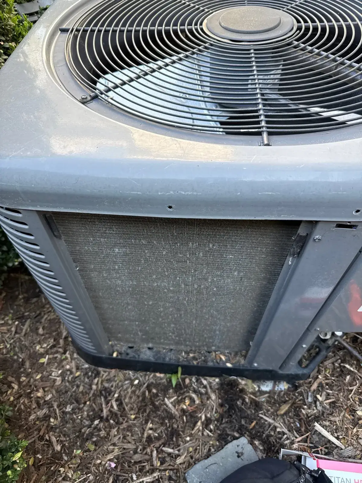 Outdoor condenser after the spring tune-up, Huntington NY