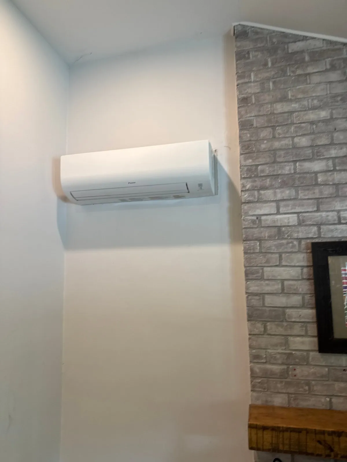 New ductless wall unit in a living room, Huntington NY