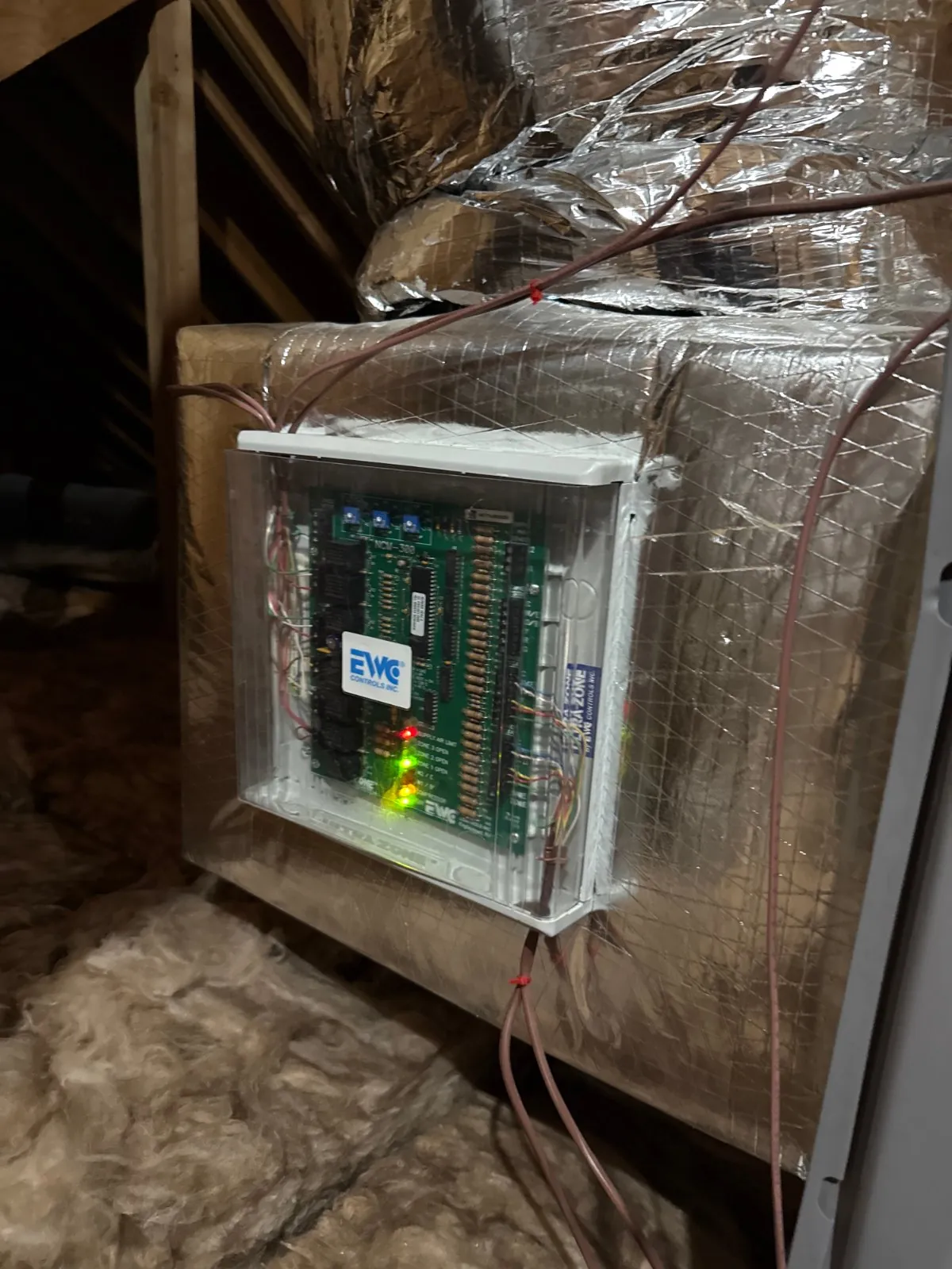 Air handler control board in the attic, Huntington Station NY