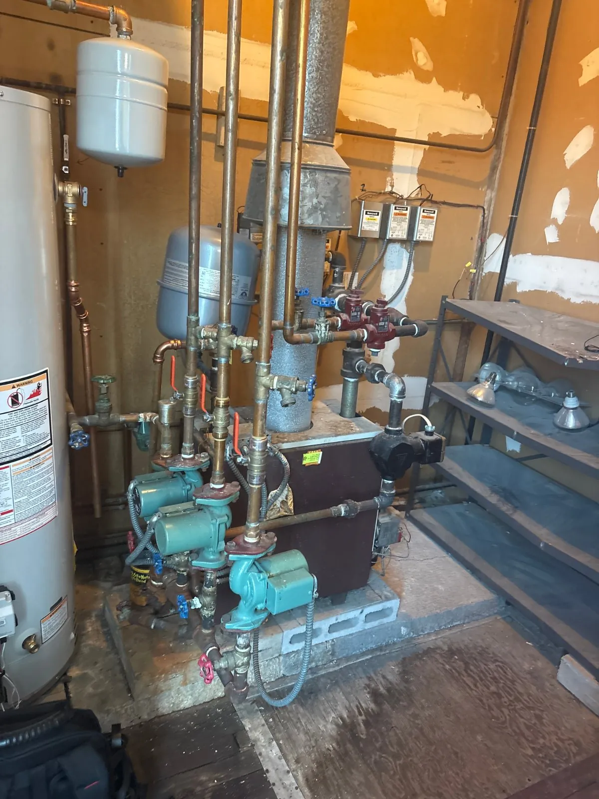 Hot-water boiler with zone circulators, Islip NY
