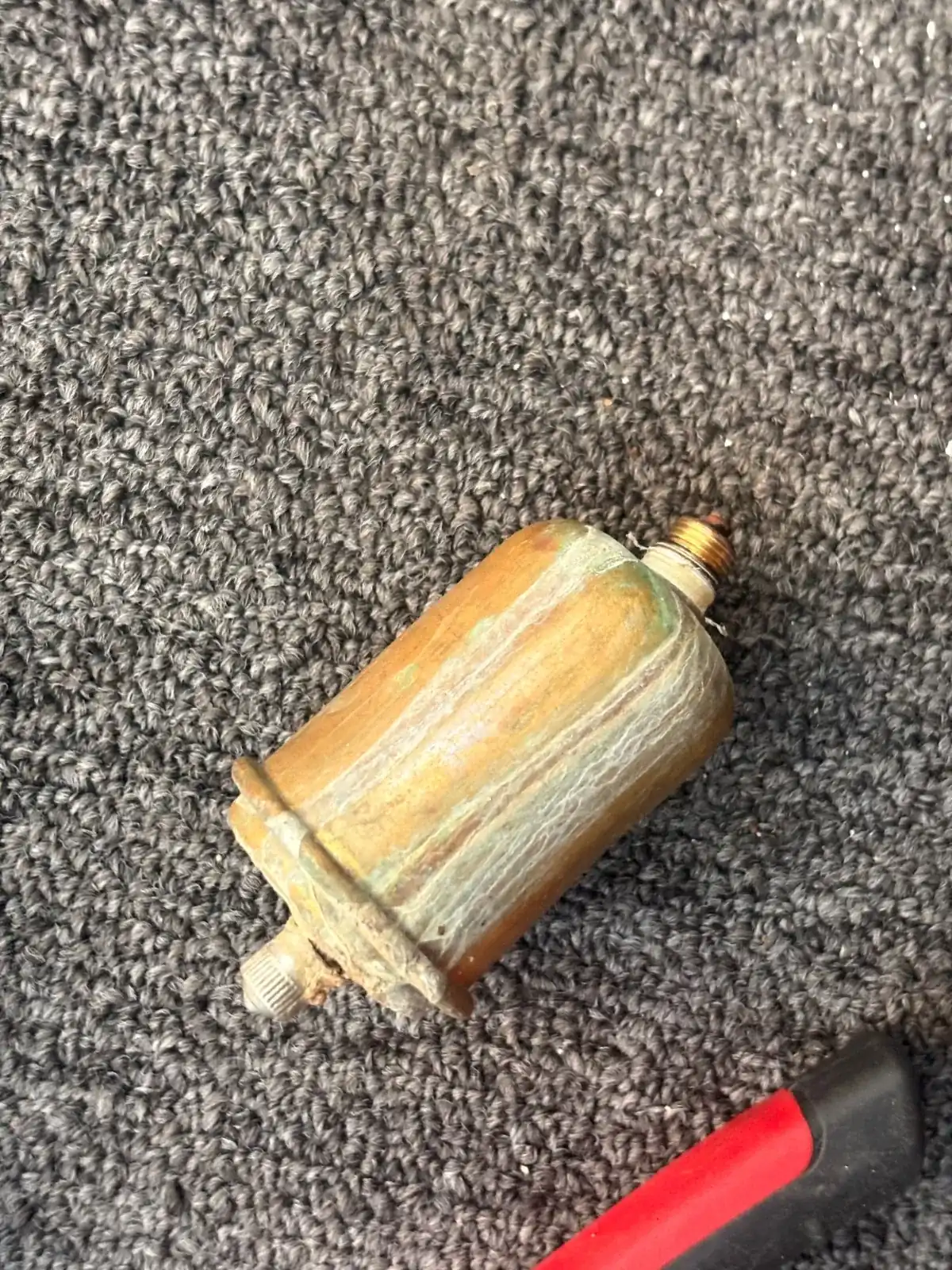 Leaking air bleeder removed from the heating system, Islip NY