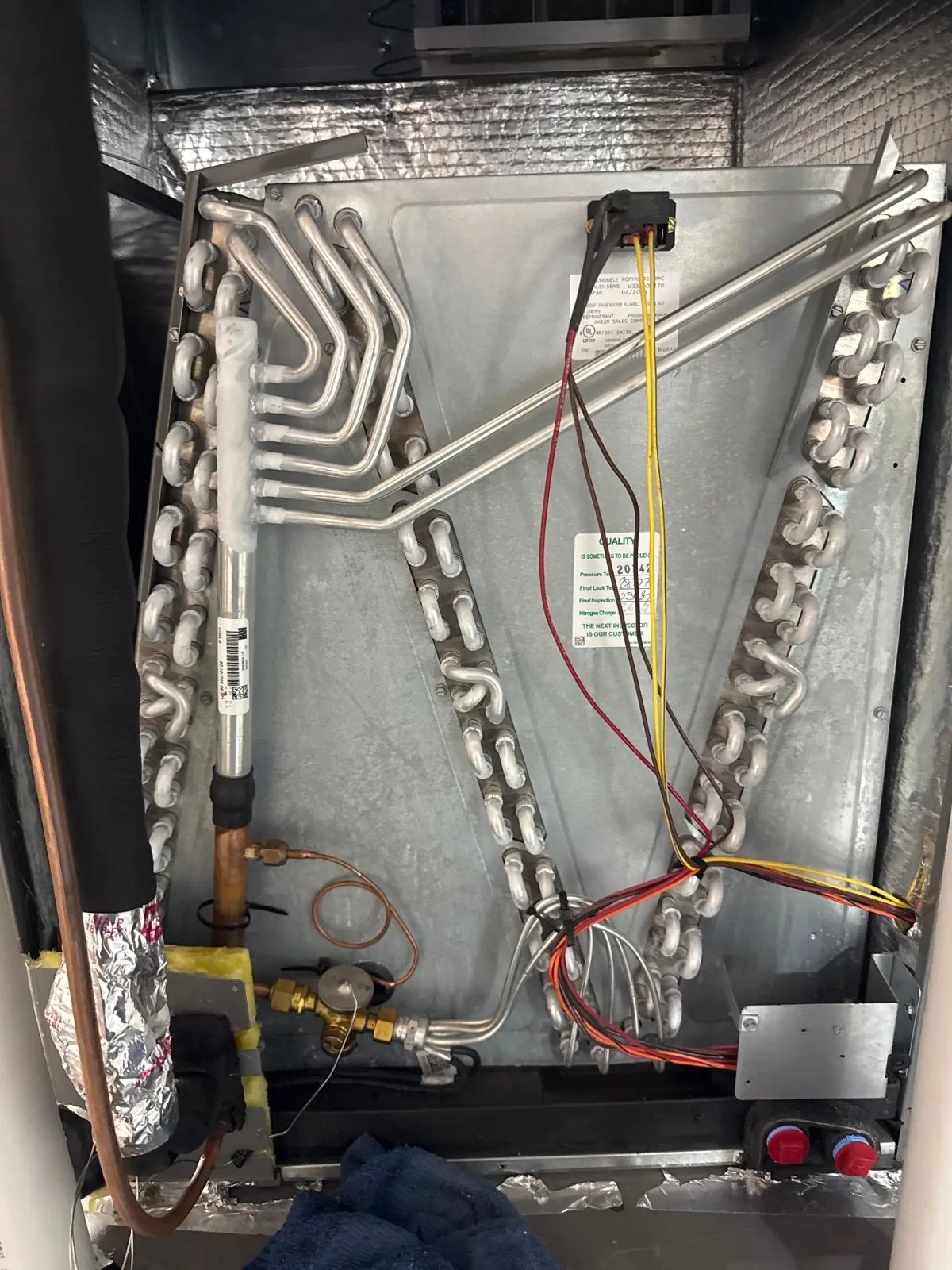 Evaporator coil and expansion valve after the repair, Lake Ronkonkoma NY