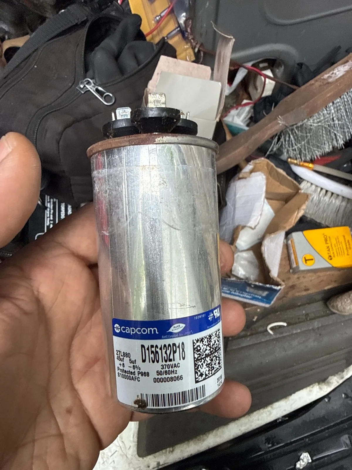 New run capacitor ready to install, St. James NY