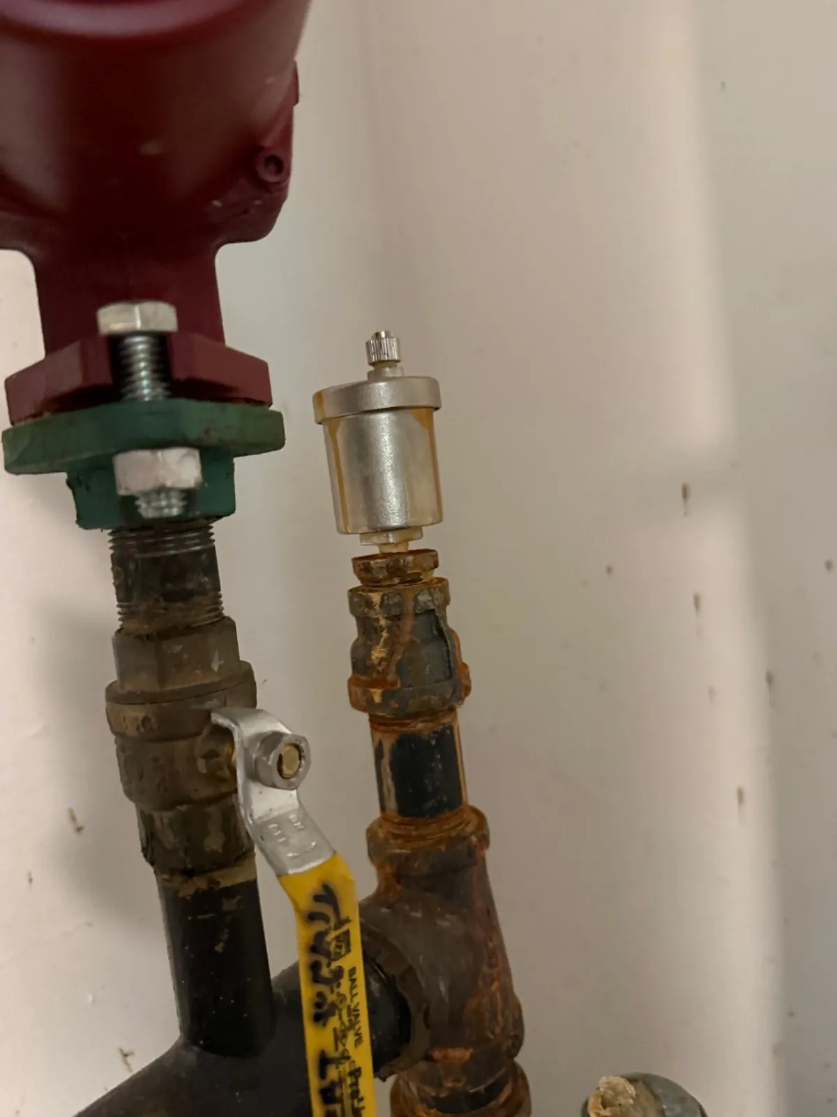 New automatic air bleeder on the boiler piping, Stony Brook NY